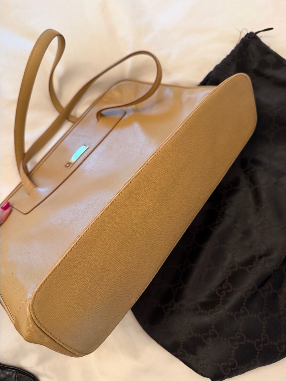Gucci Tan Leather Structured Tote